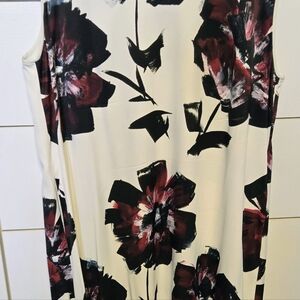 1X Lafayette 148 New York Floral Sleeveless Dress